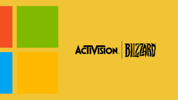 The Microsoft and Activision Blizzard logos