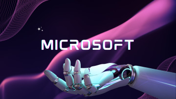 A robotic arm with Microsoft written over it