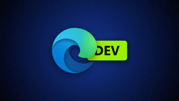 A Microsoft Edge logo with a DEV badge behind it